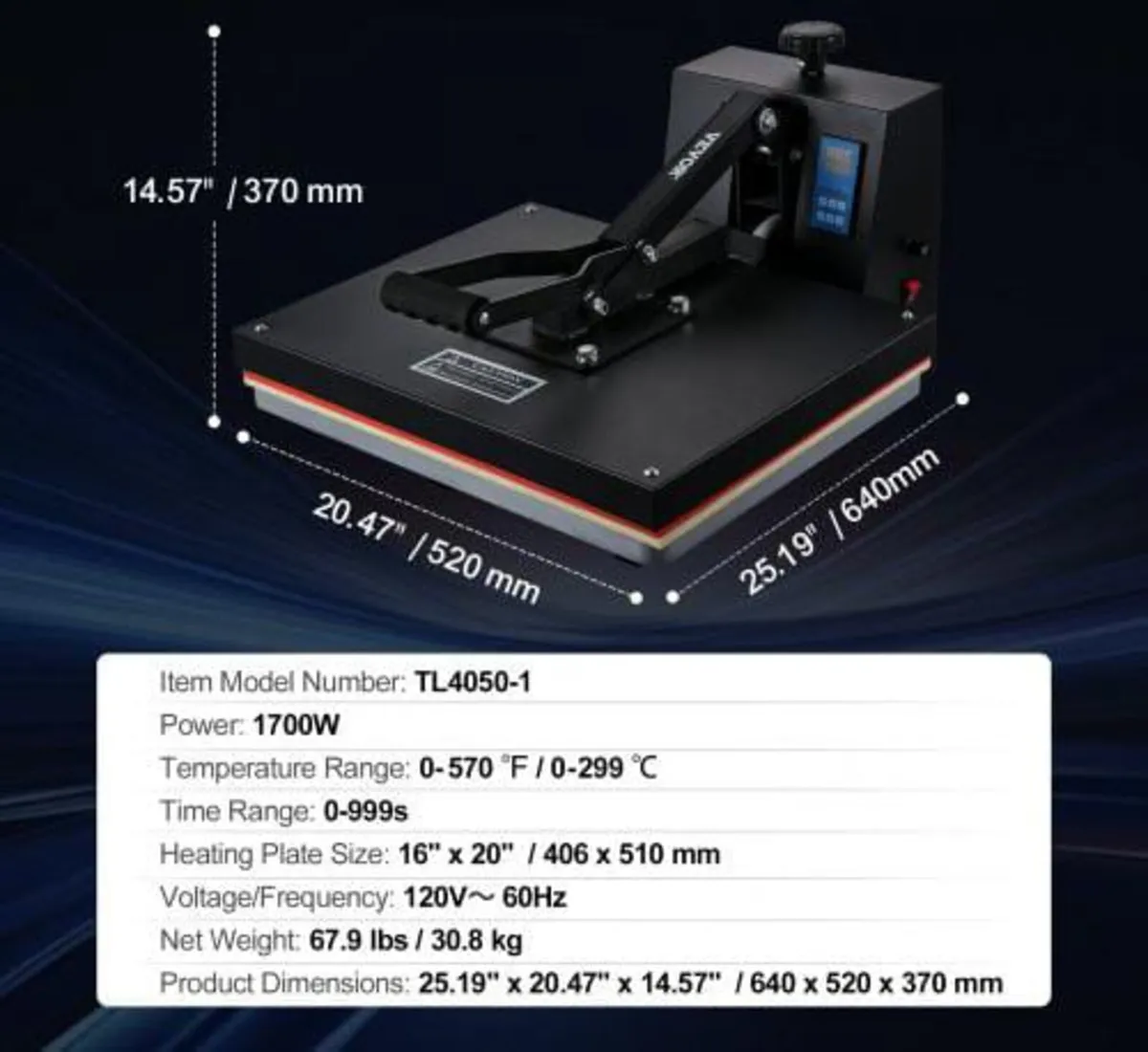 Heat Press 8 in 1 Heat Press Machine 38x30cm T-shi - Image 2