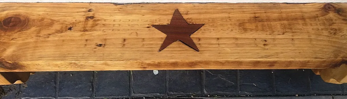 Rustic floating stove mantle / shelf - Image 2