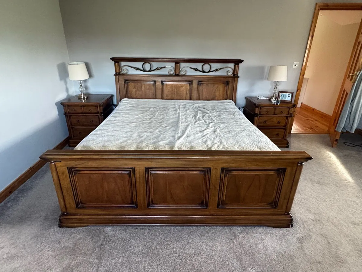 Super king bed a mattress for sale - Image 3