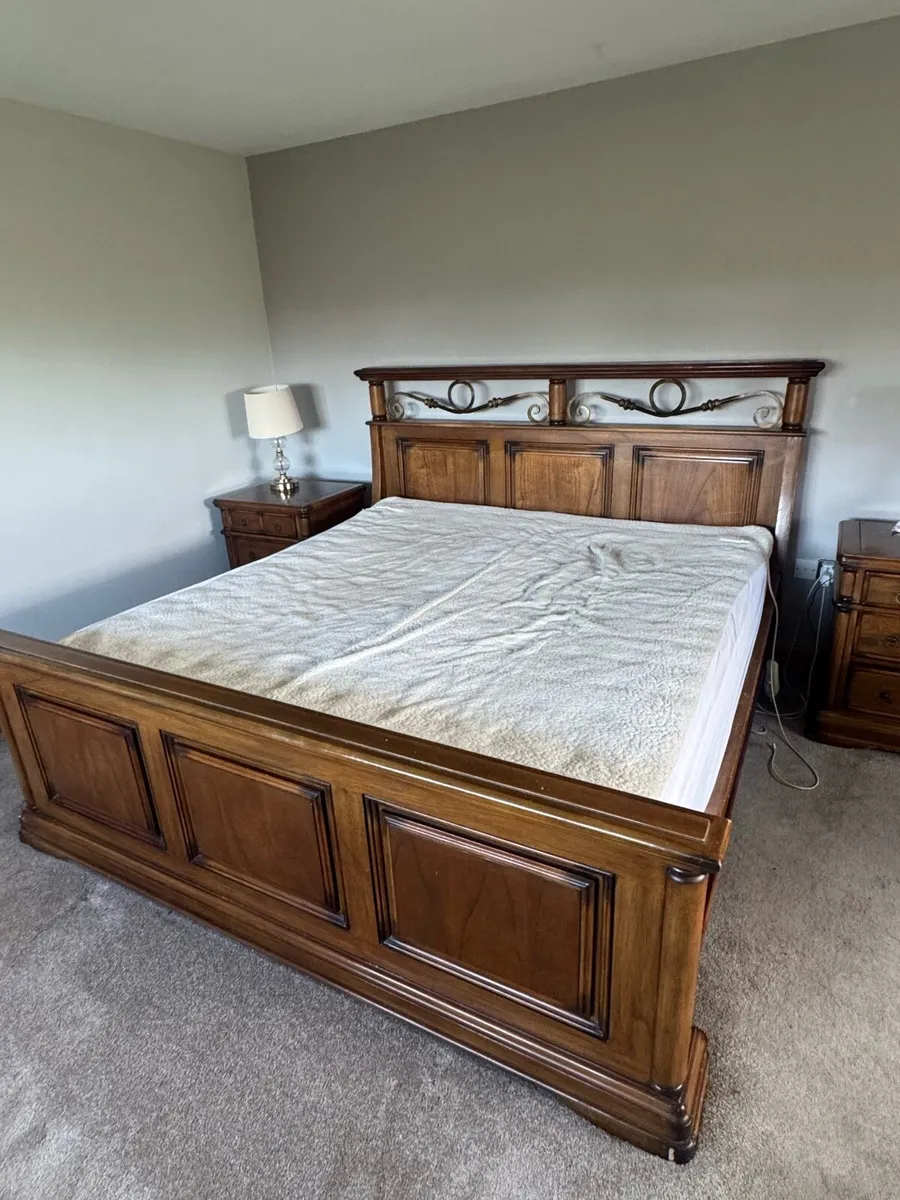 Super king bed a mattress for sale - Image 4