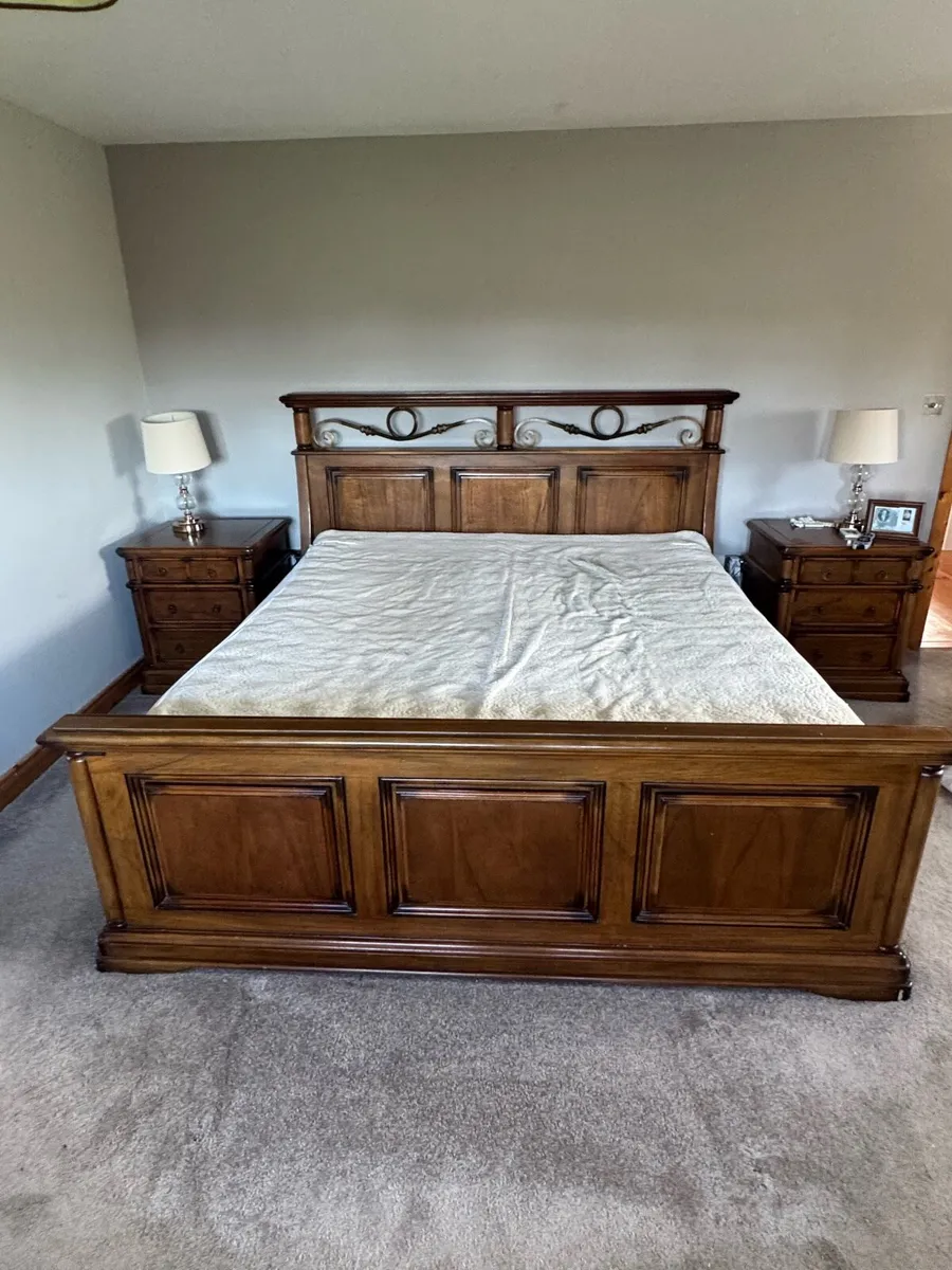 Super king bed a mattress for sale - Image 2