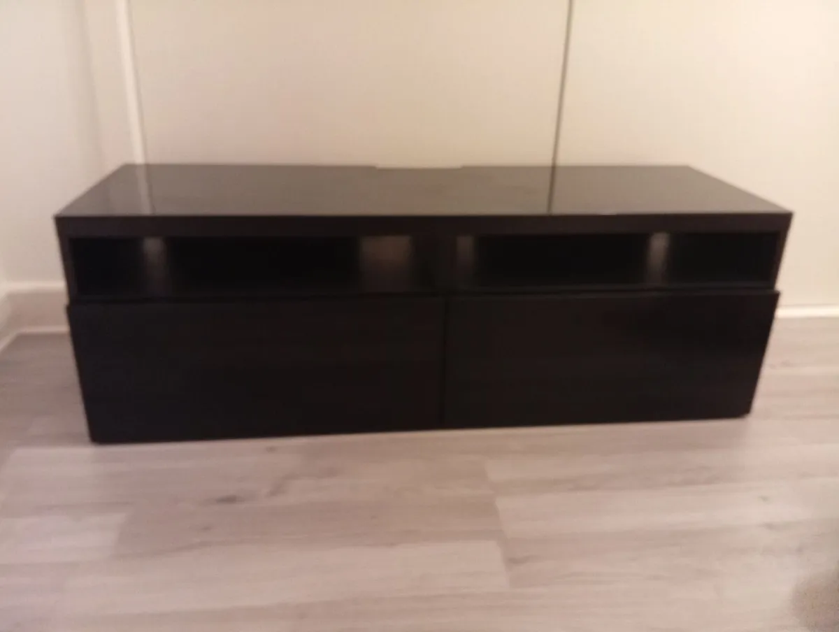 Modern Quality Glass Top Tv Bench Unit - Image 4