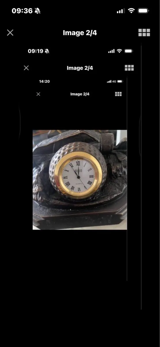 Rare Bronze ‘Golf Kit’ Clock - Image 2