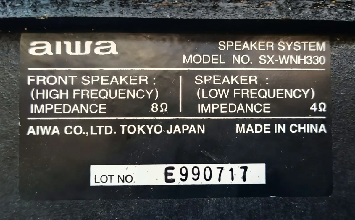 Speaker system Aiwa SX-WNH330. Super Bass - Image 2