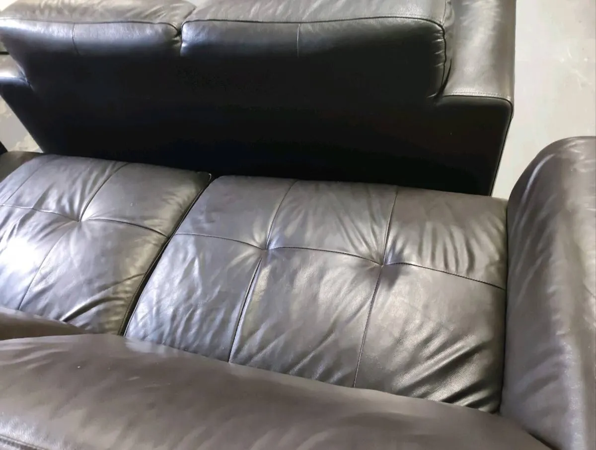 3+2 seater leather sofa couch set - Image 2