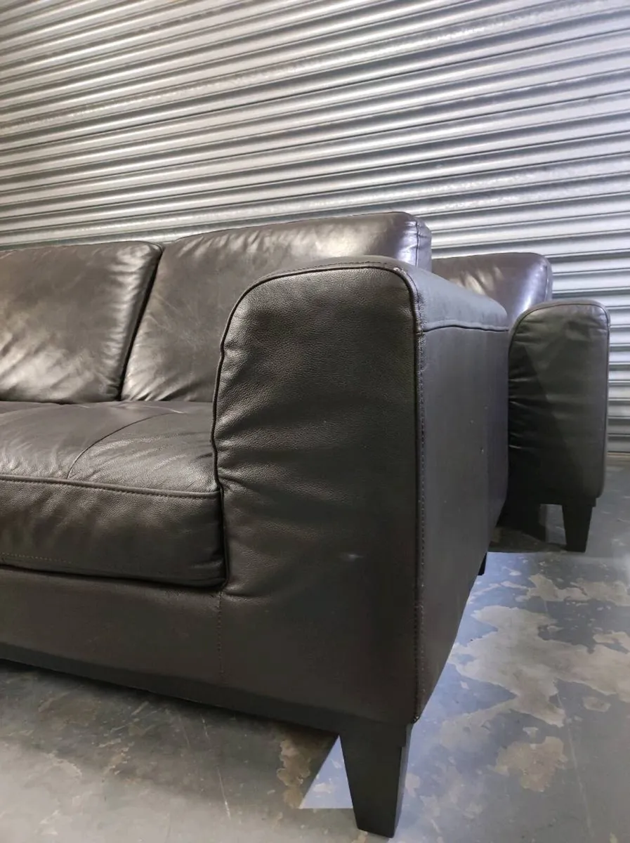 2 seater leather sofa couch - Image 4