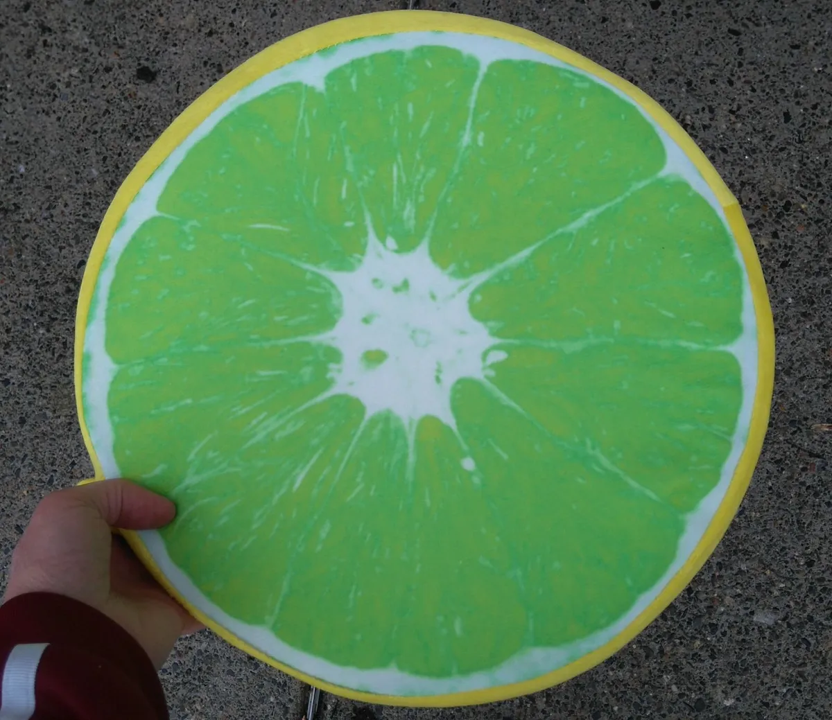 Round Flat Lemon Cushion (brand New). - Image 1