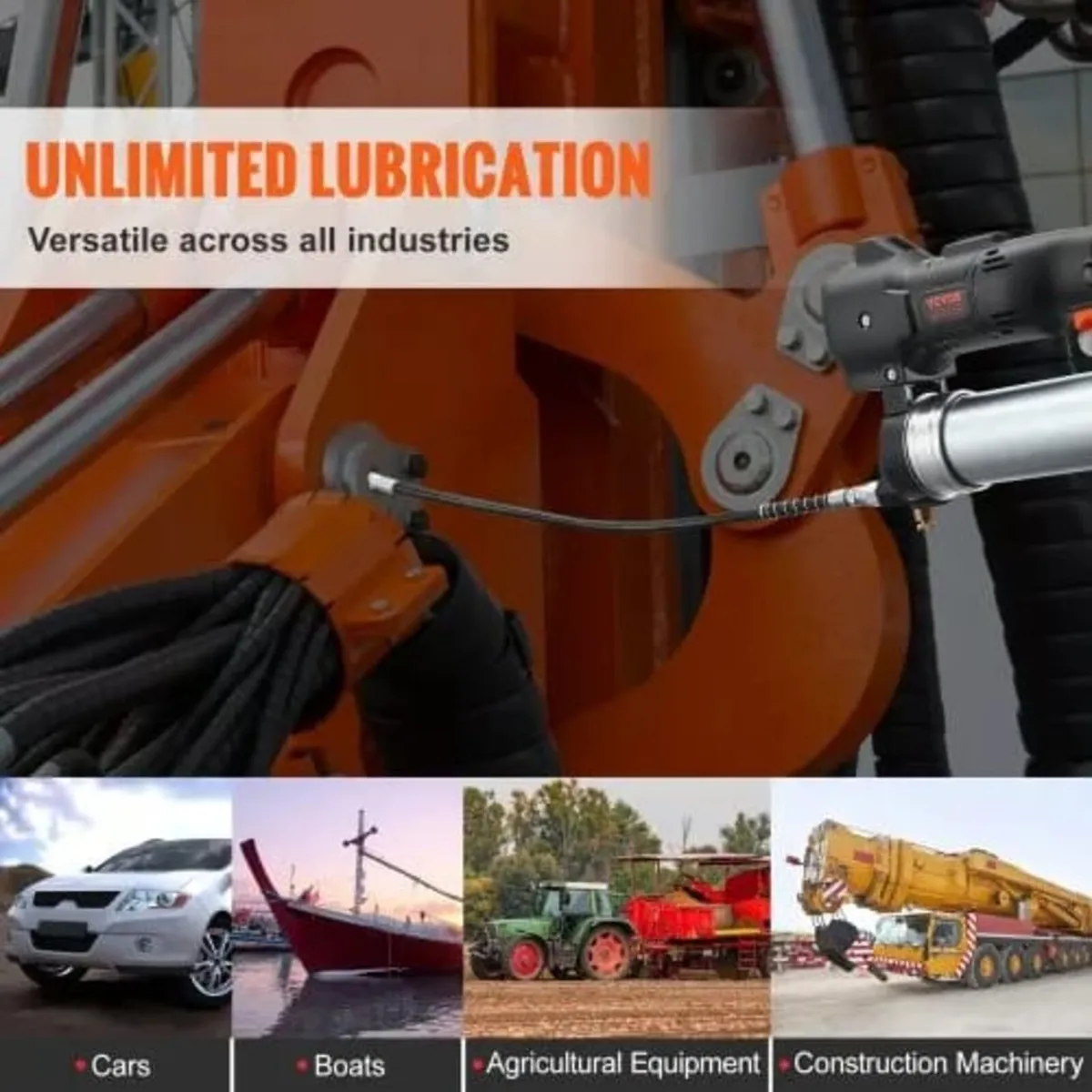 Cordless Grease Gun, 20-Volt, 10,000 PSI, 39" Long - Image 2