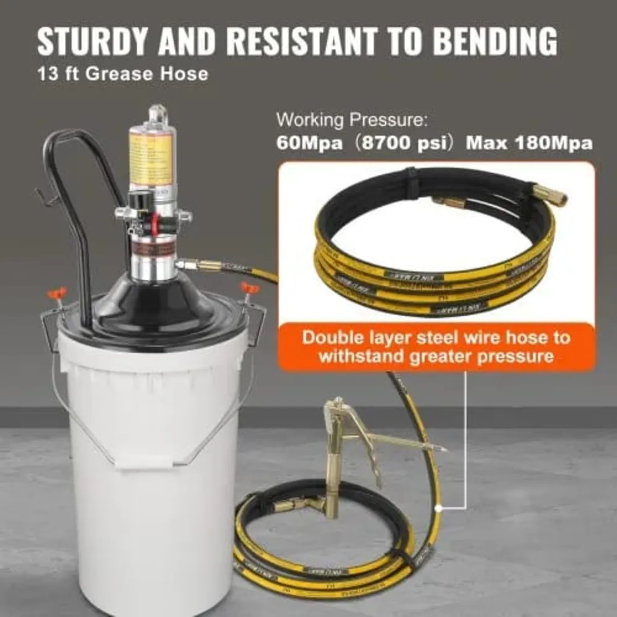 Grease Pump, 50:1 Pressure Ratio Air Operated Grea - Image 3