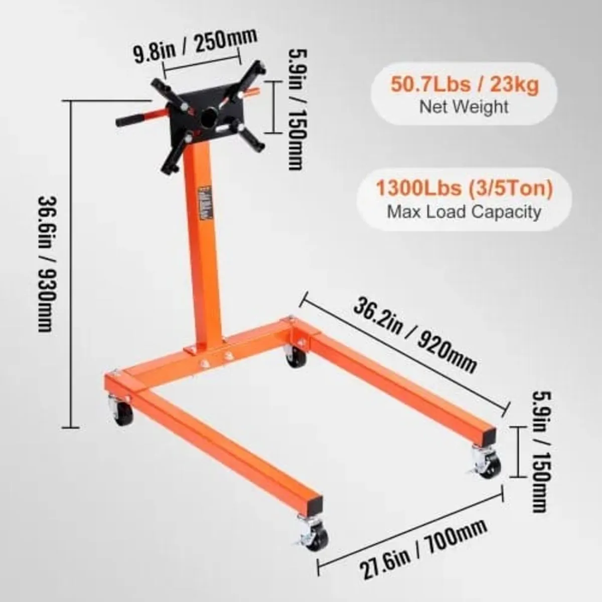 Engine Stand, 1300 LBS Rotating Engine Stand with - Image 3