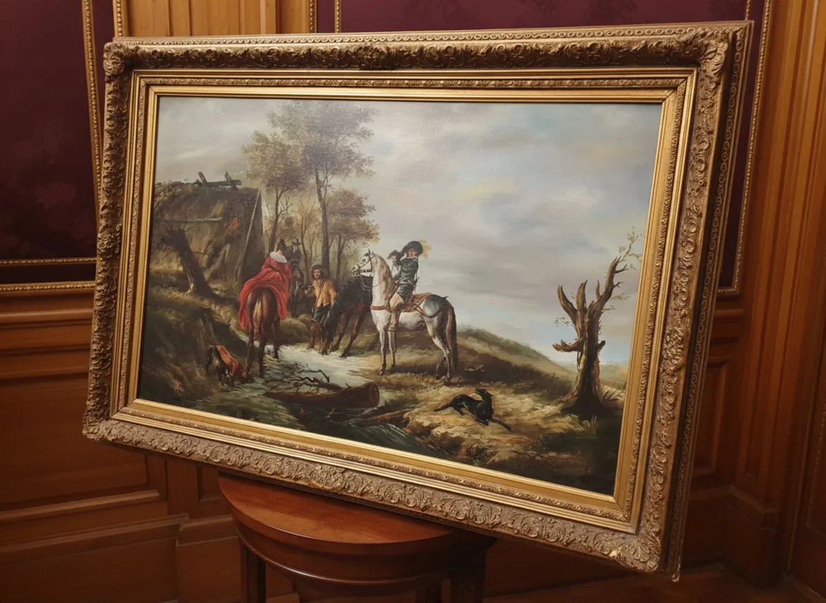 Vintage oil on canvas - Image 2