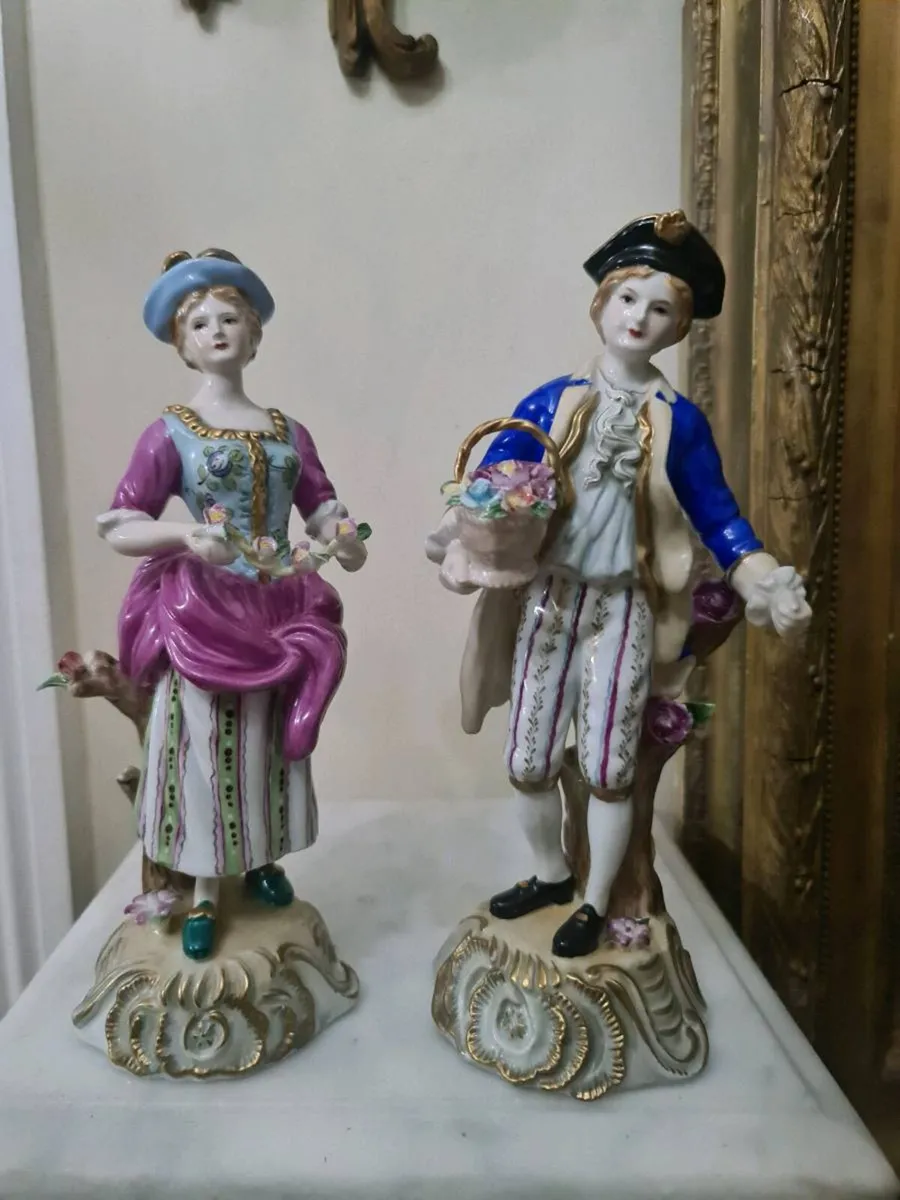 Antique Dresden figurines - Image 3
