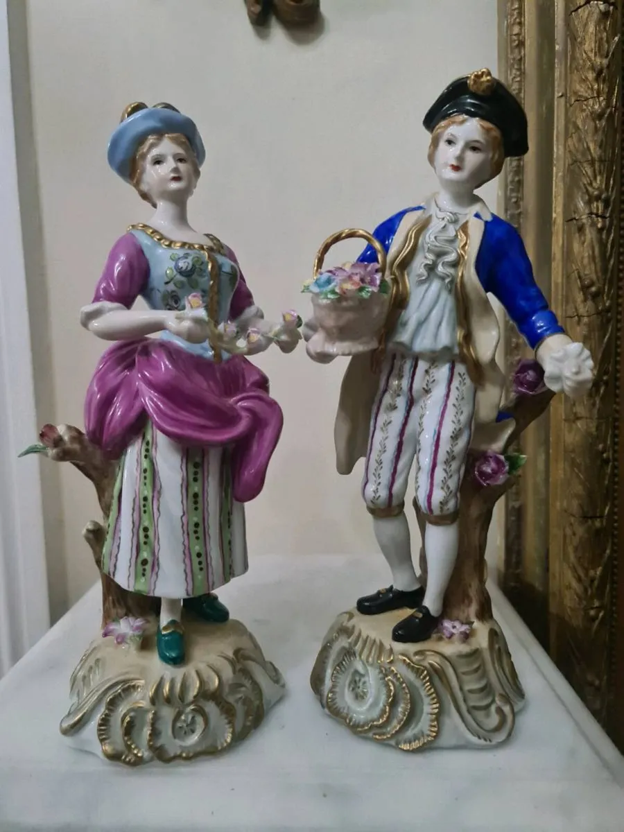 Antique Dresden figurines - Image 4