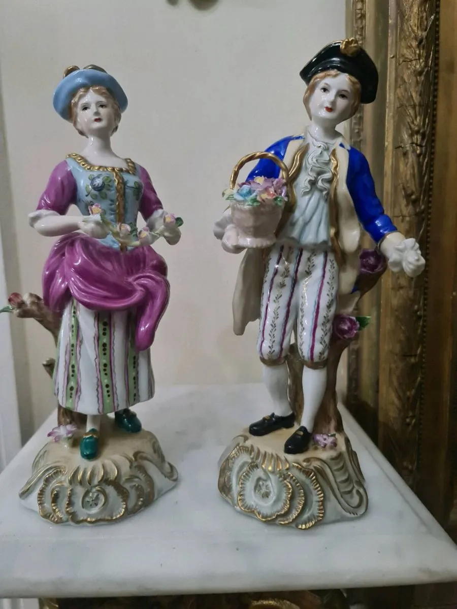 Antique Dresden figurines - Image 1