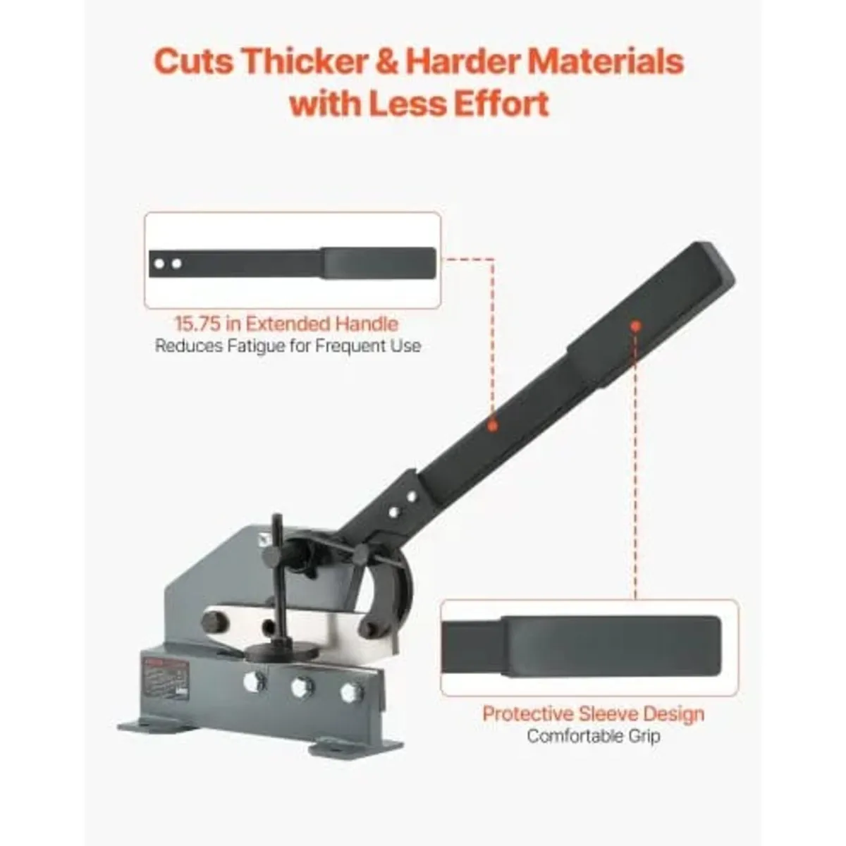 Sheet Metal Shear, 155 mm Manual Hand Plate Shear, - Image 4