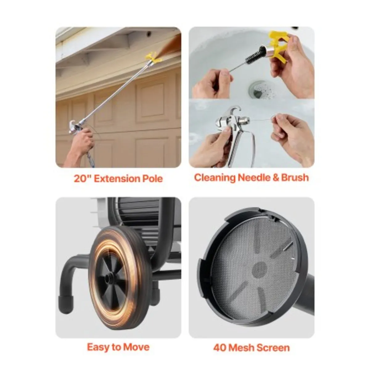 Diaphragm Airless Paint Sprayer, 1100 W Efficiency - Image 4