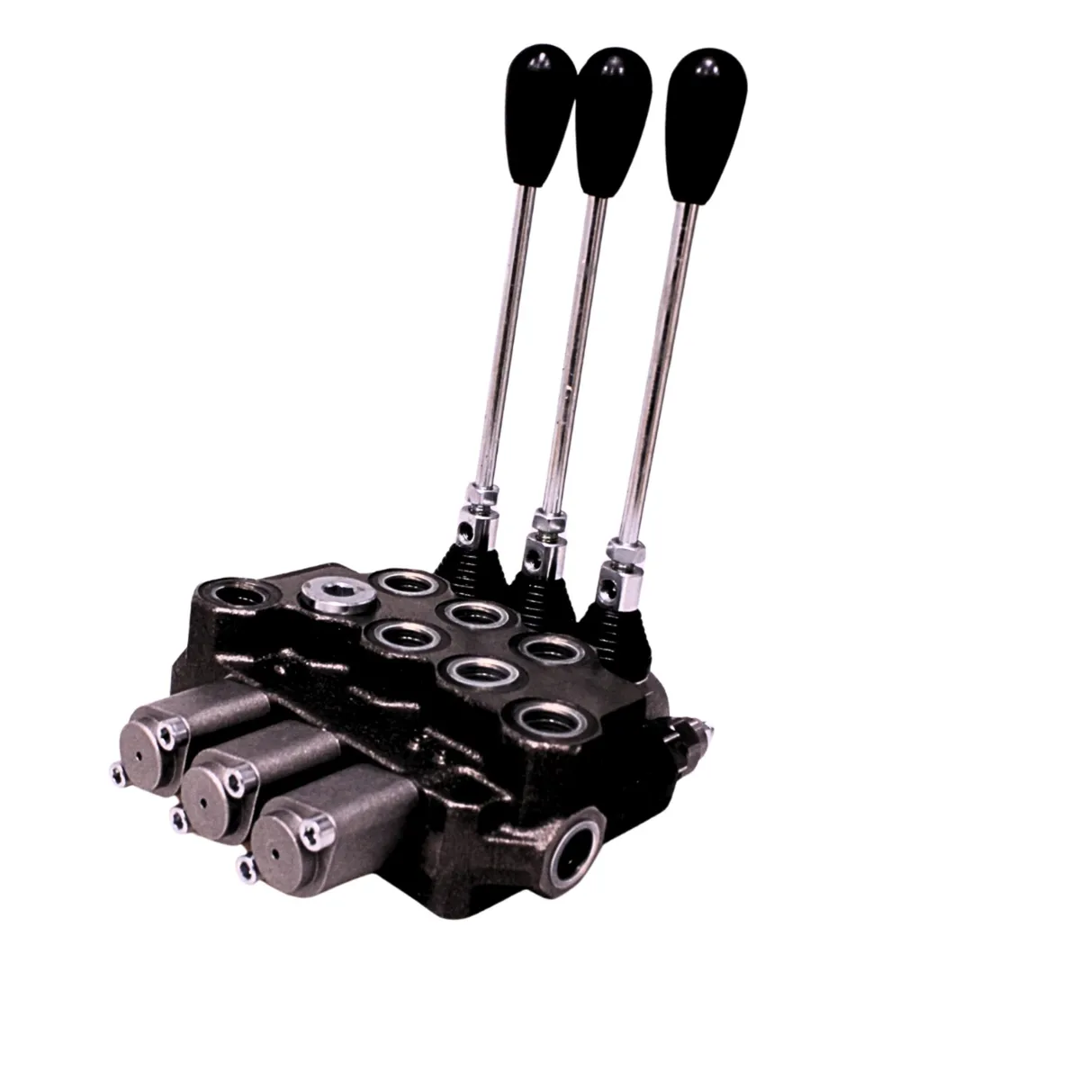 Hydraulic Monoblock Valve Block — 3 Manual Lever - Image 1