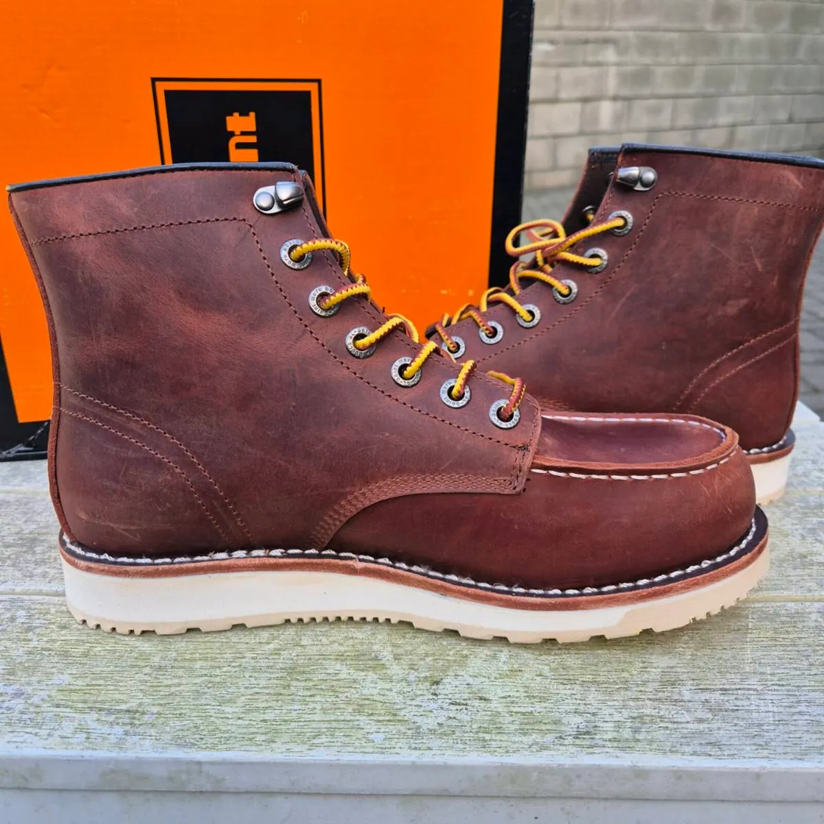 SL-Saint, Men's Leather Mox Toe Boots, UK 9/EU 43, - Image 4