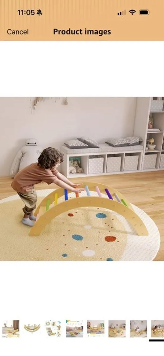 Wooden climbing arch and seesaw attachment - Image 4