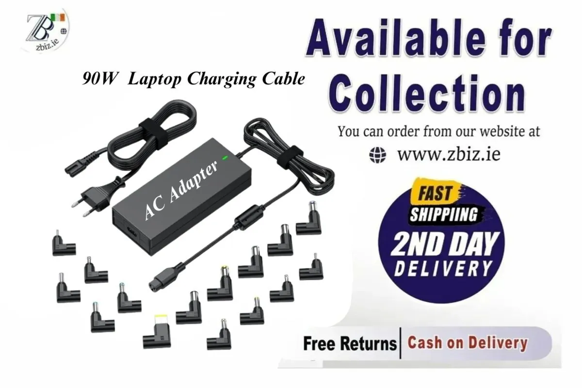 90W Universal Laptop AC Adapter Charger - Image 1