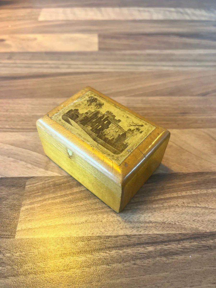 Mauchline Ware Stobo Castle Souvenir Box - Image 1