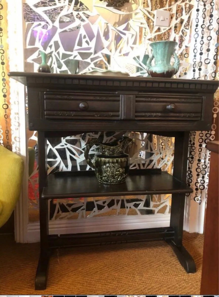 Mid Century Tall Console Table - Image 1