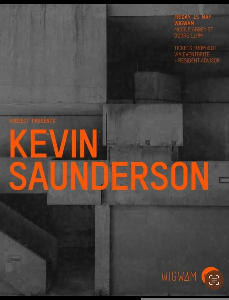 Kevin Saunderson Dublin Wigwam Ticket