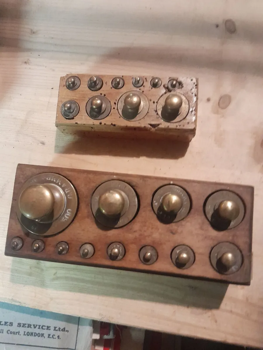 Vintage  brass weights - Image 1