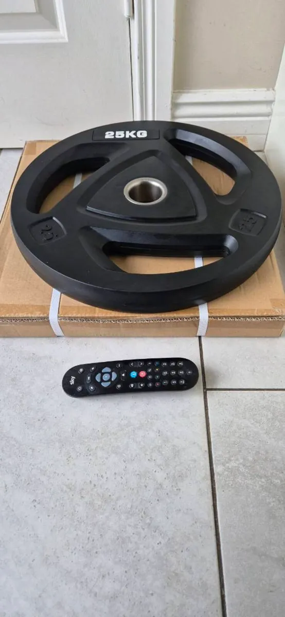 Brand new 2x25 kilo olympic weight plates - Image 3