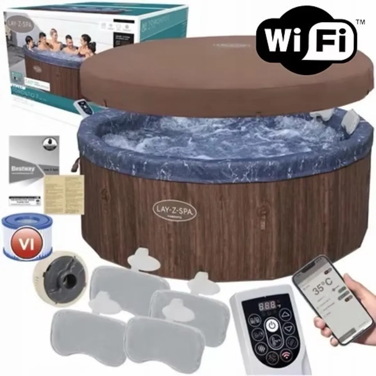 Lay-Z-Spa Toronto AirJet Plus™ Hot Tub - Image 1