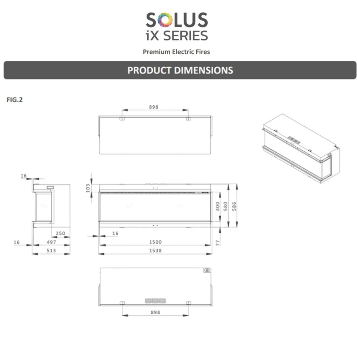 Solus iX15 Ultra Realistic Electric Fire - Image 4
