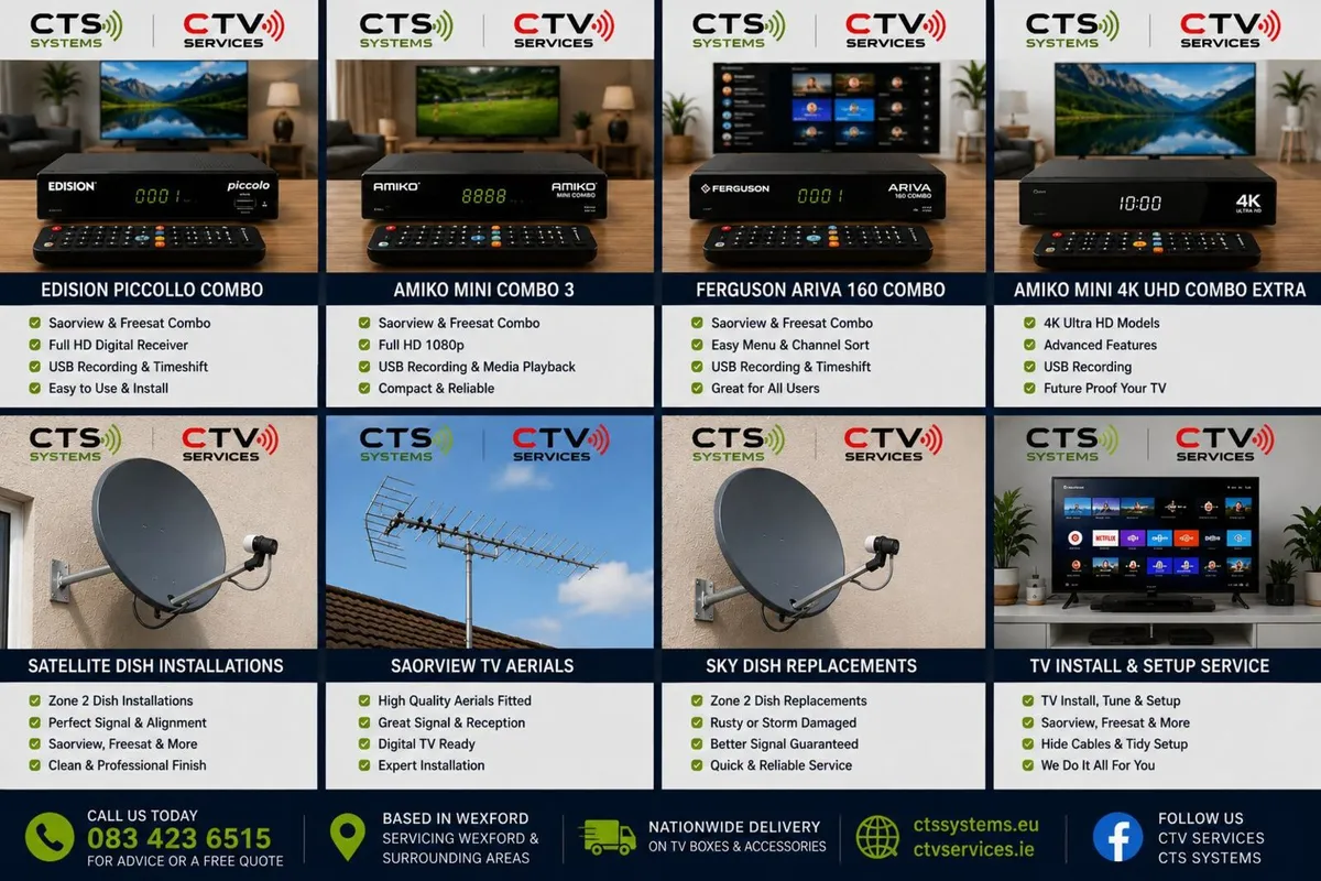 Saorview Freesat TV Boxes Dish & Aerial Installer - Image 3