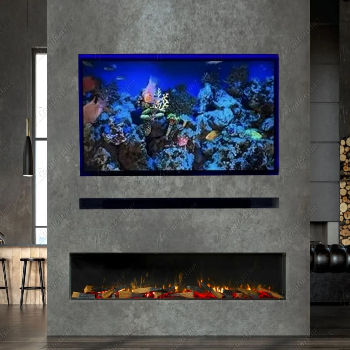 Vision e-Line Solus VS220 inset electric fire - Image 1