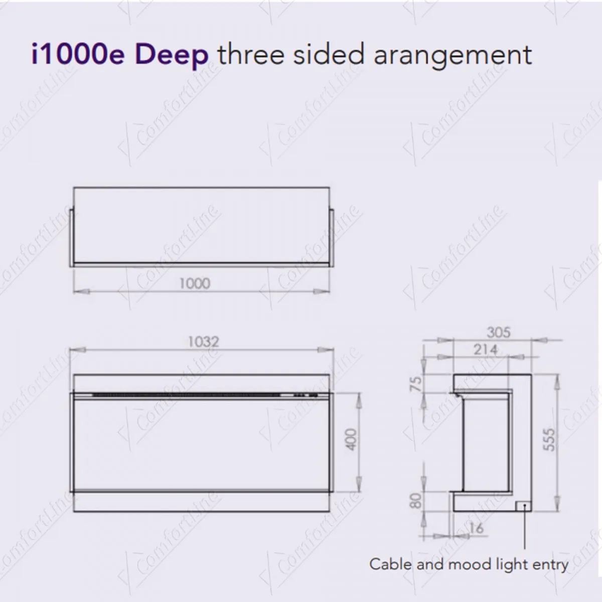 Infinity 1000e DEEP i-Range Ecoflame Electric Fire - Image 3