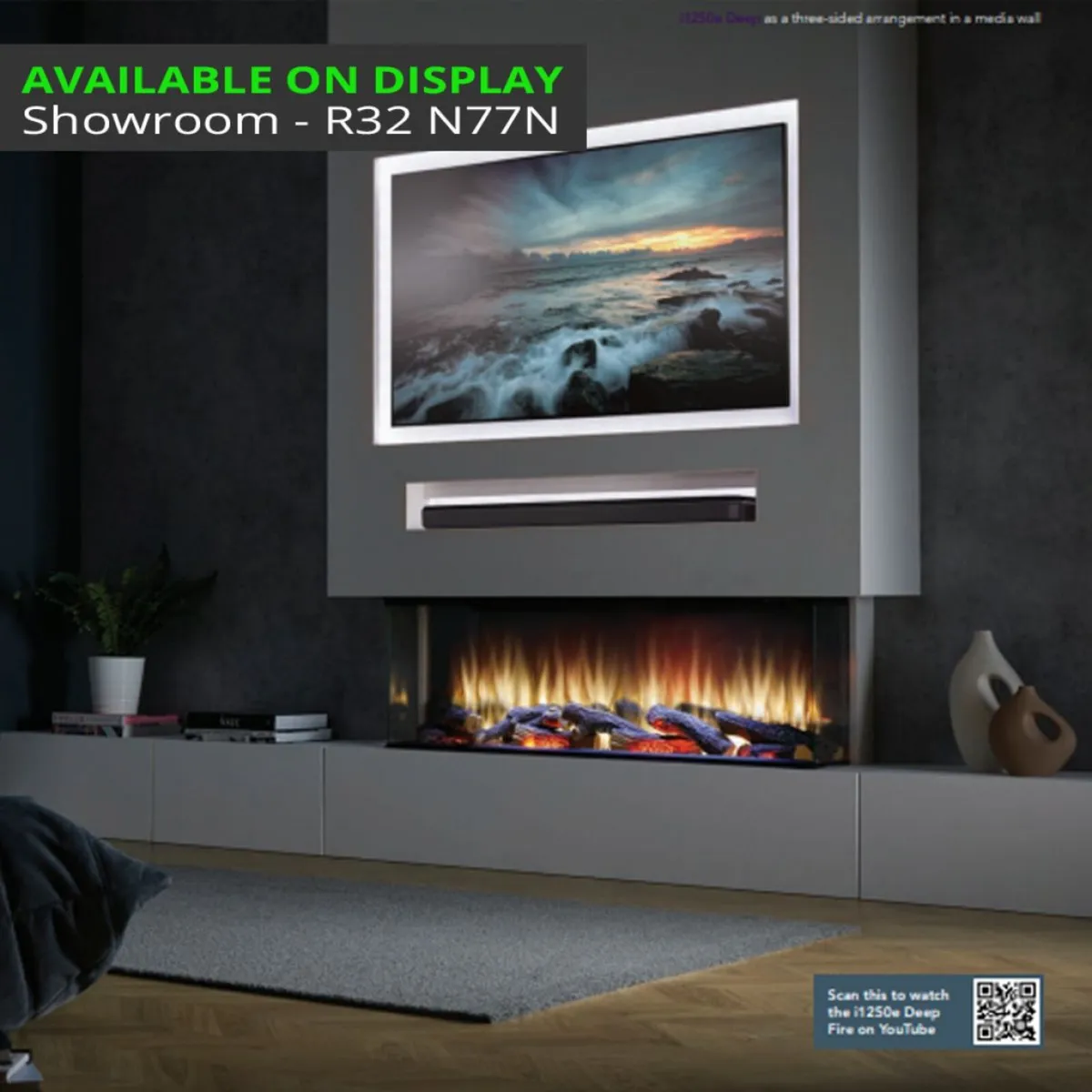 Infinity 1250e DEEP i-Range Ecoflame Electric Fire - Image 1