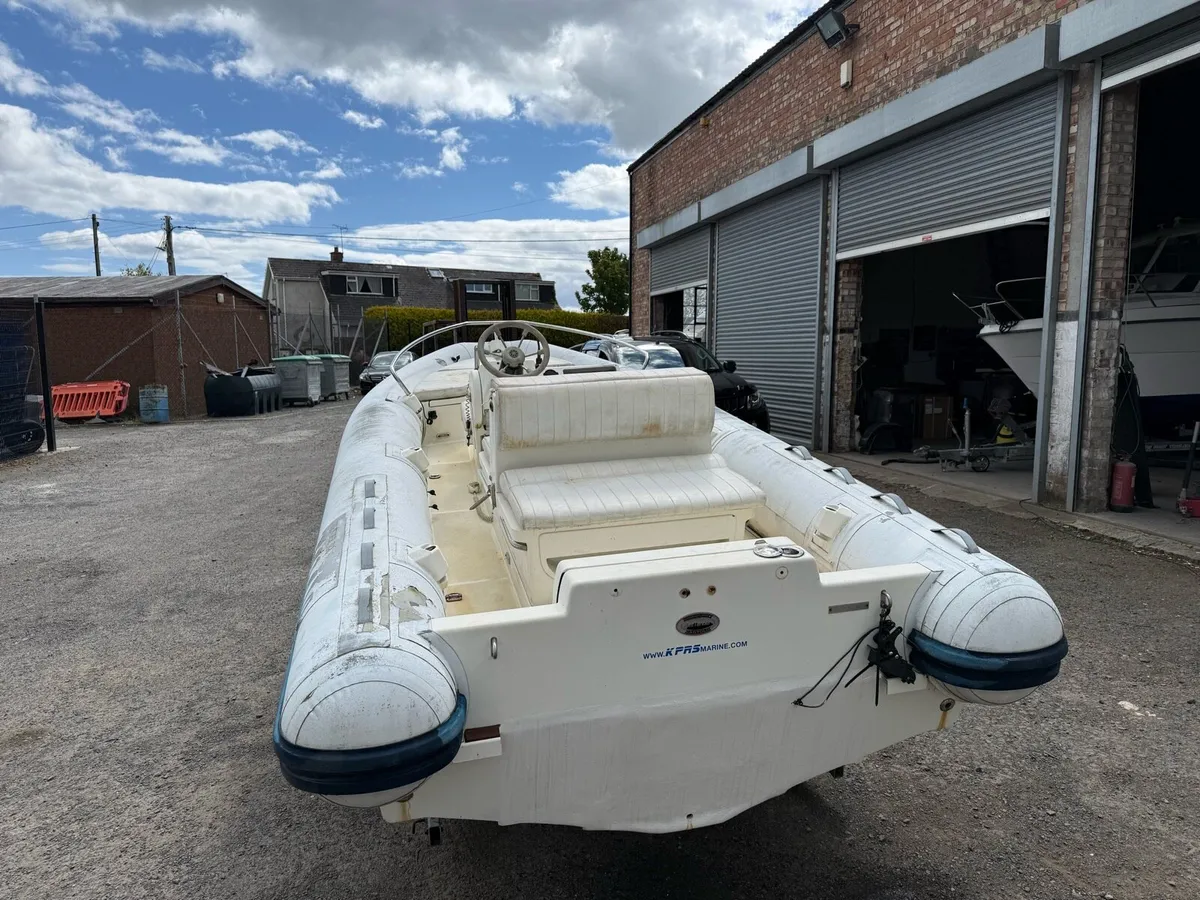 5m Rib Boat and Roller Trailer Ready For Outboard - Image 2