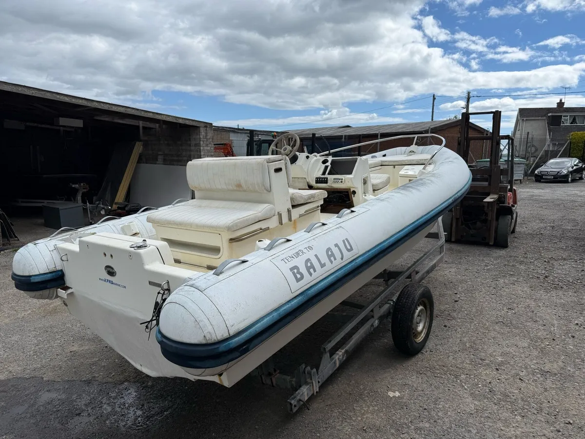 5m Rib Boat and Roller Trailer Ready For Outboard - Image 3