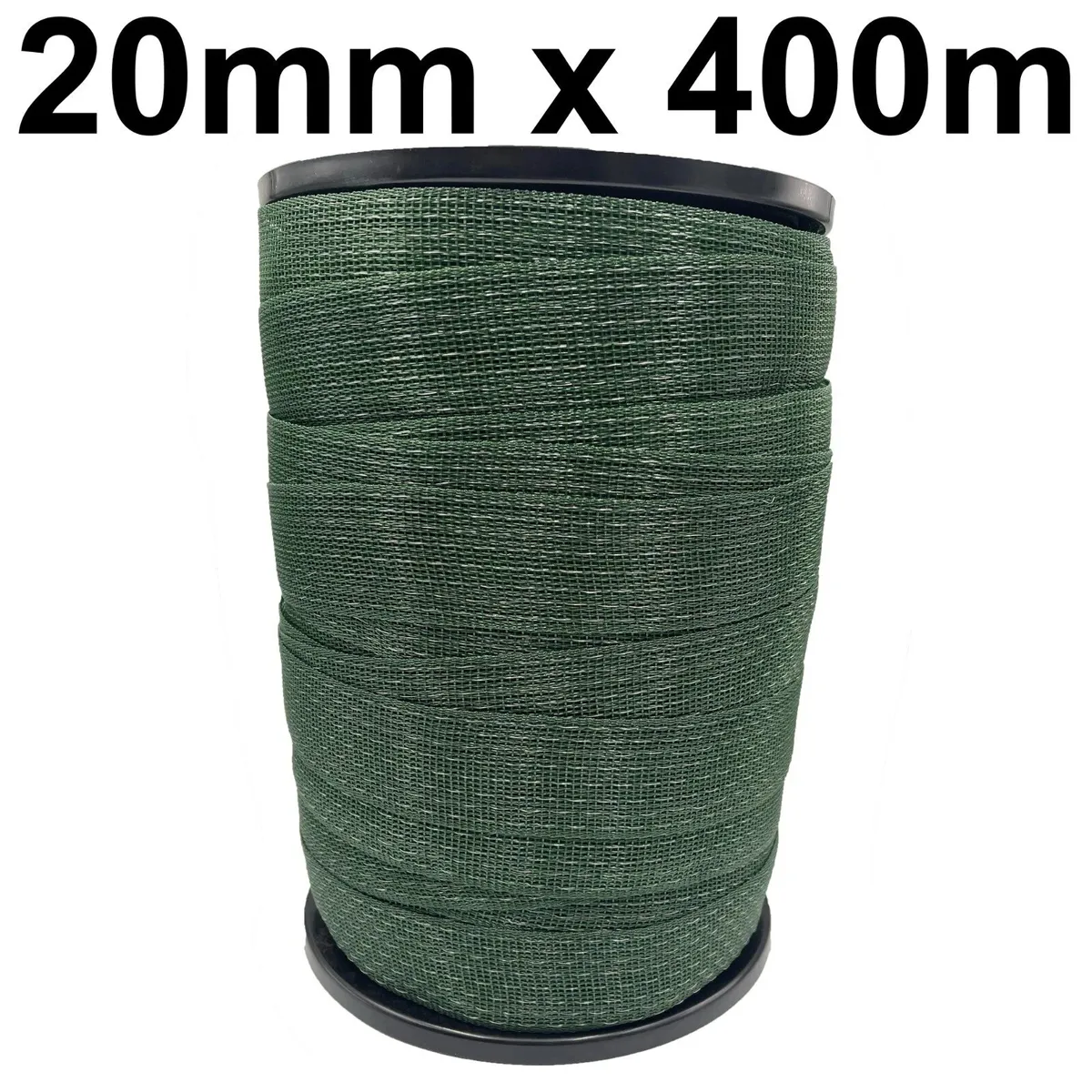 Electric Fence Poly Tape 20mm x 400 Metre Green