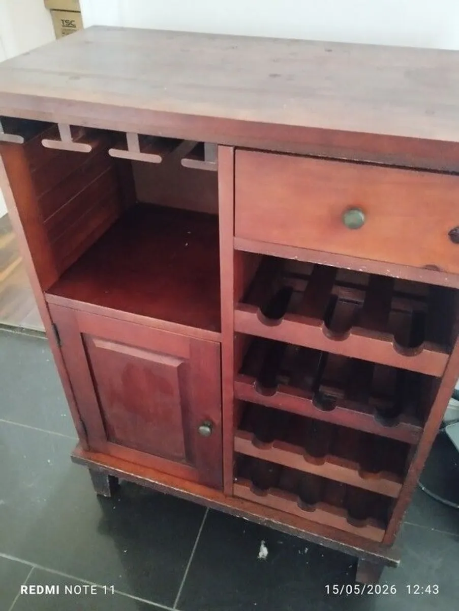Wine cabinet with storage - Image 1