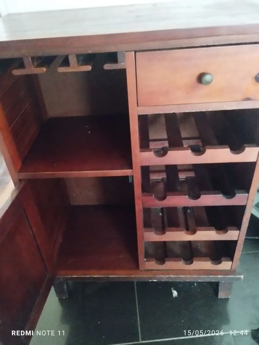 Wine cabinet with storage - Image 2