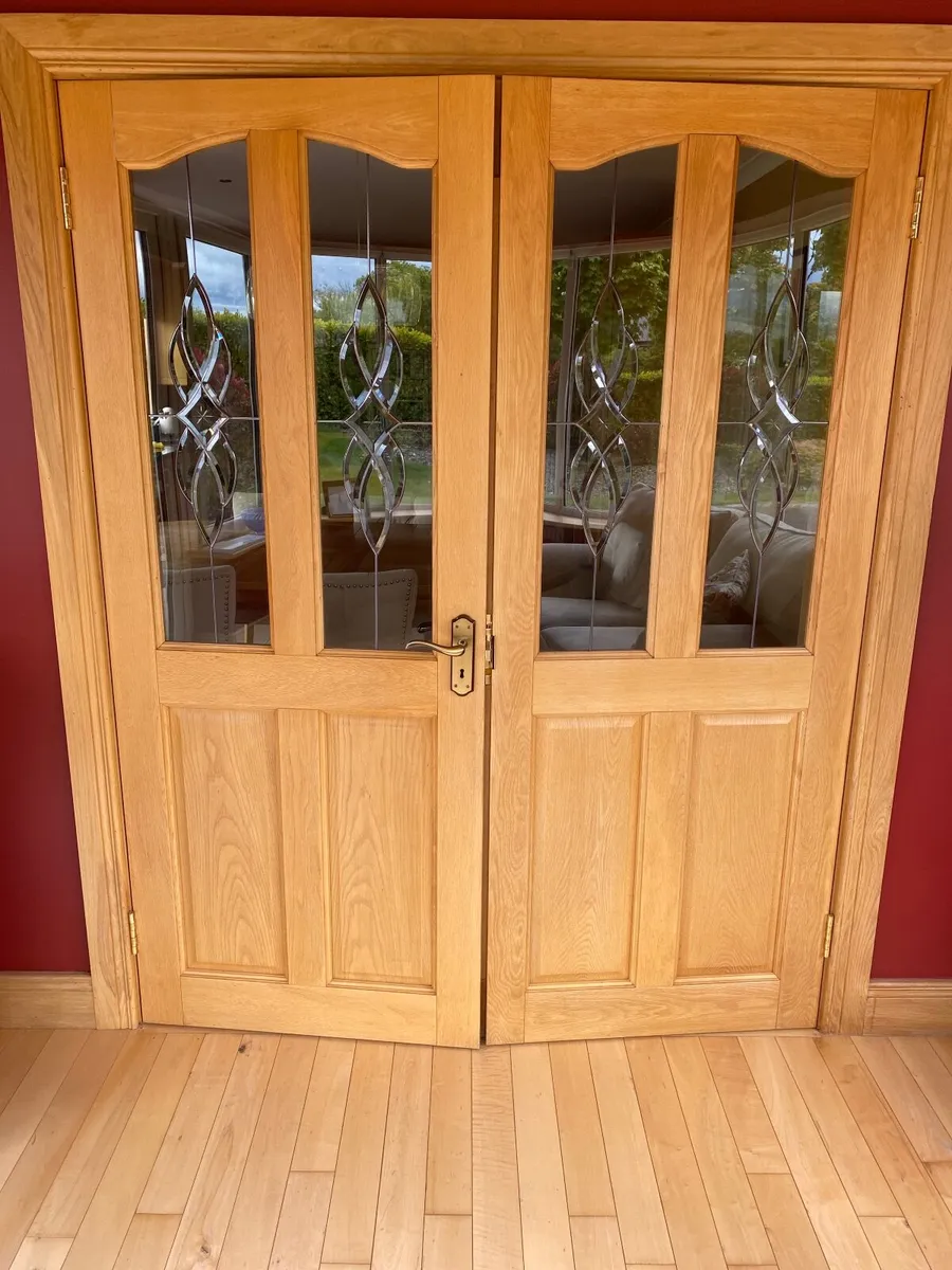 Solid oak double doors - Image 1