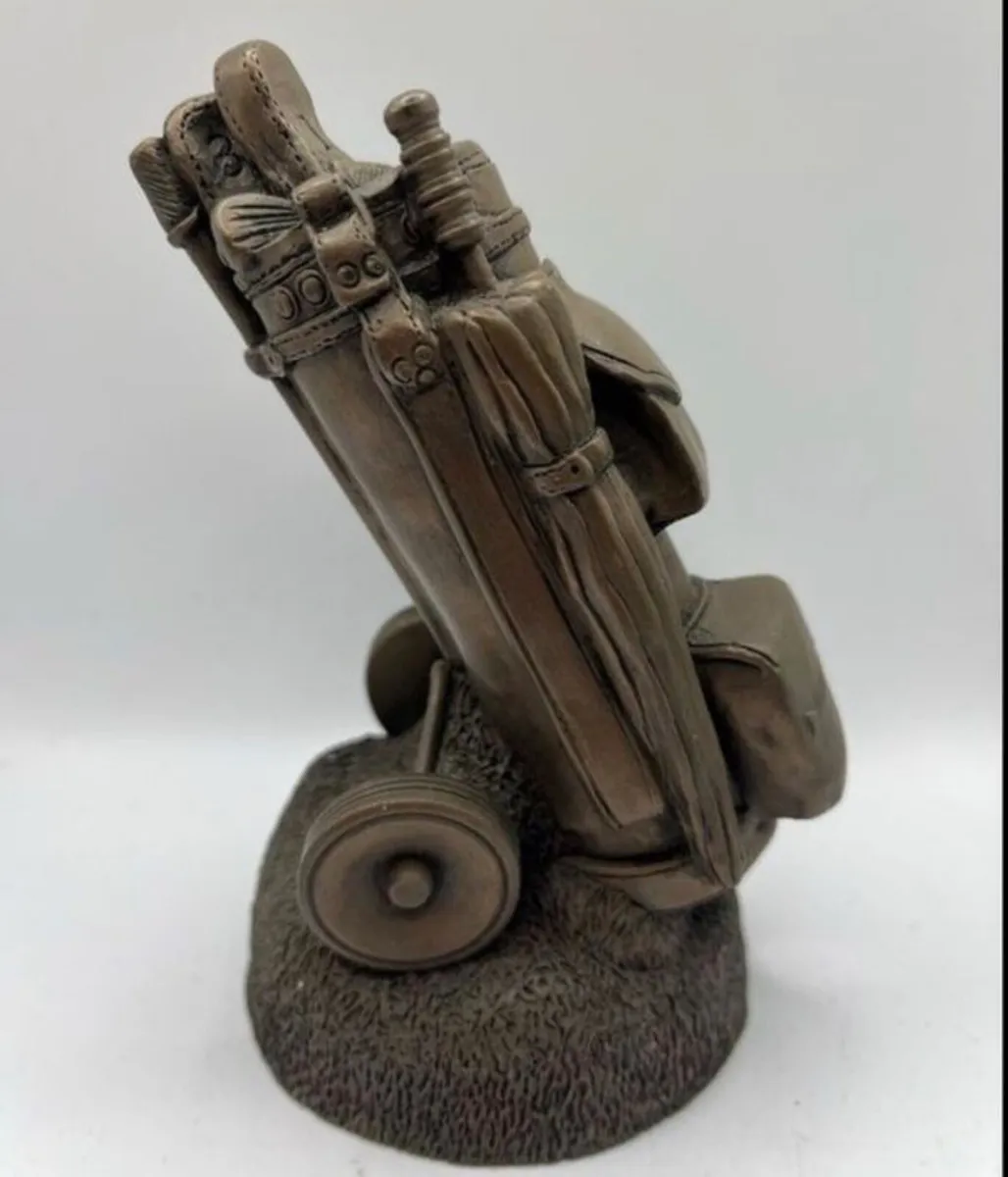 Stuart Houghton Golf Caddy Paperweight - Image 1