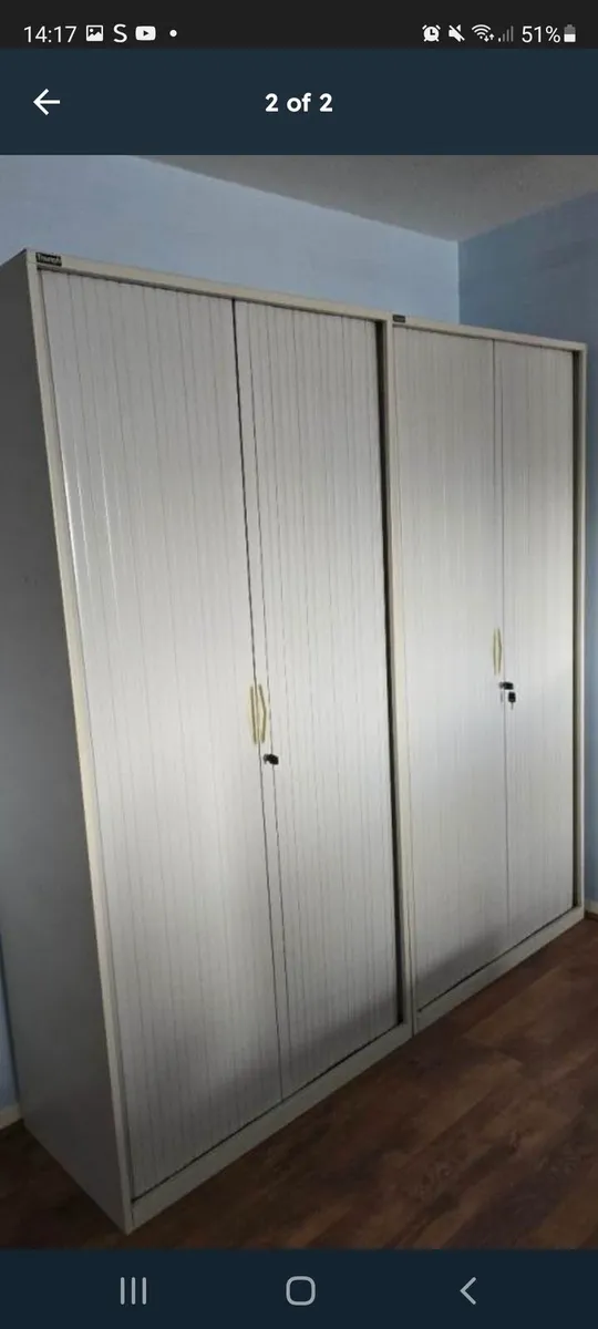 Triumph full sized tambour storage cabinets