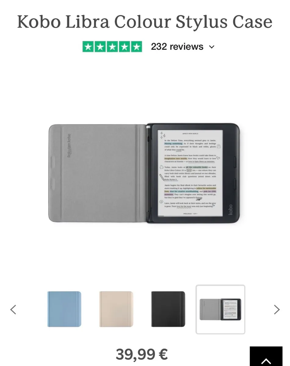 Kobo Libra Colour e-reader with folio and stylus - Image 3