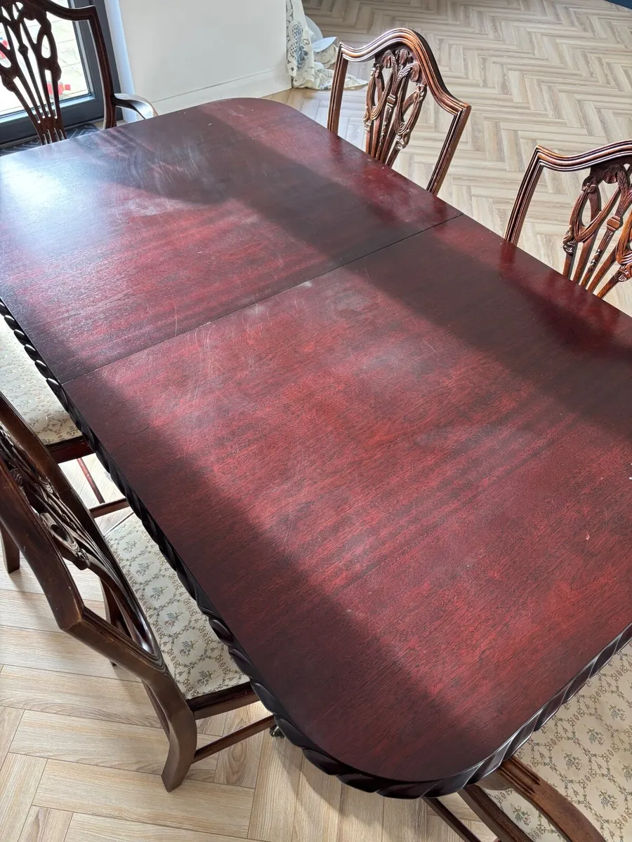 Mahogany Antique Extendable Dining Table - Image 3