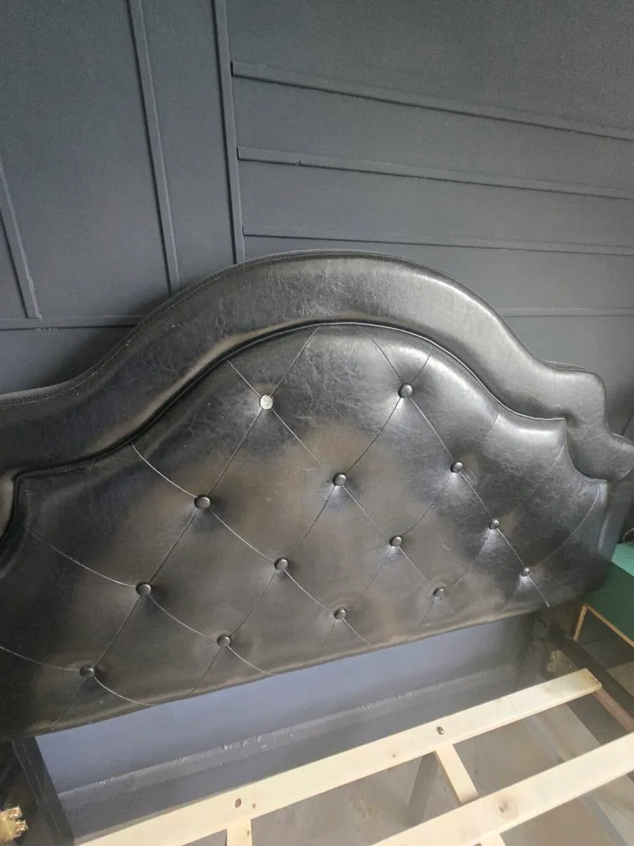 Black double bed frame - Image 2