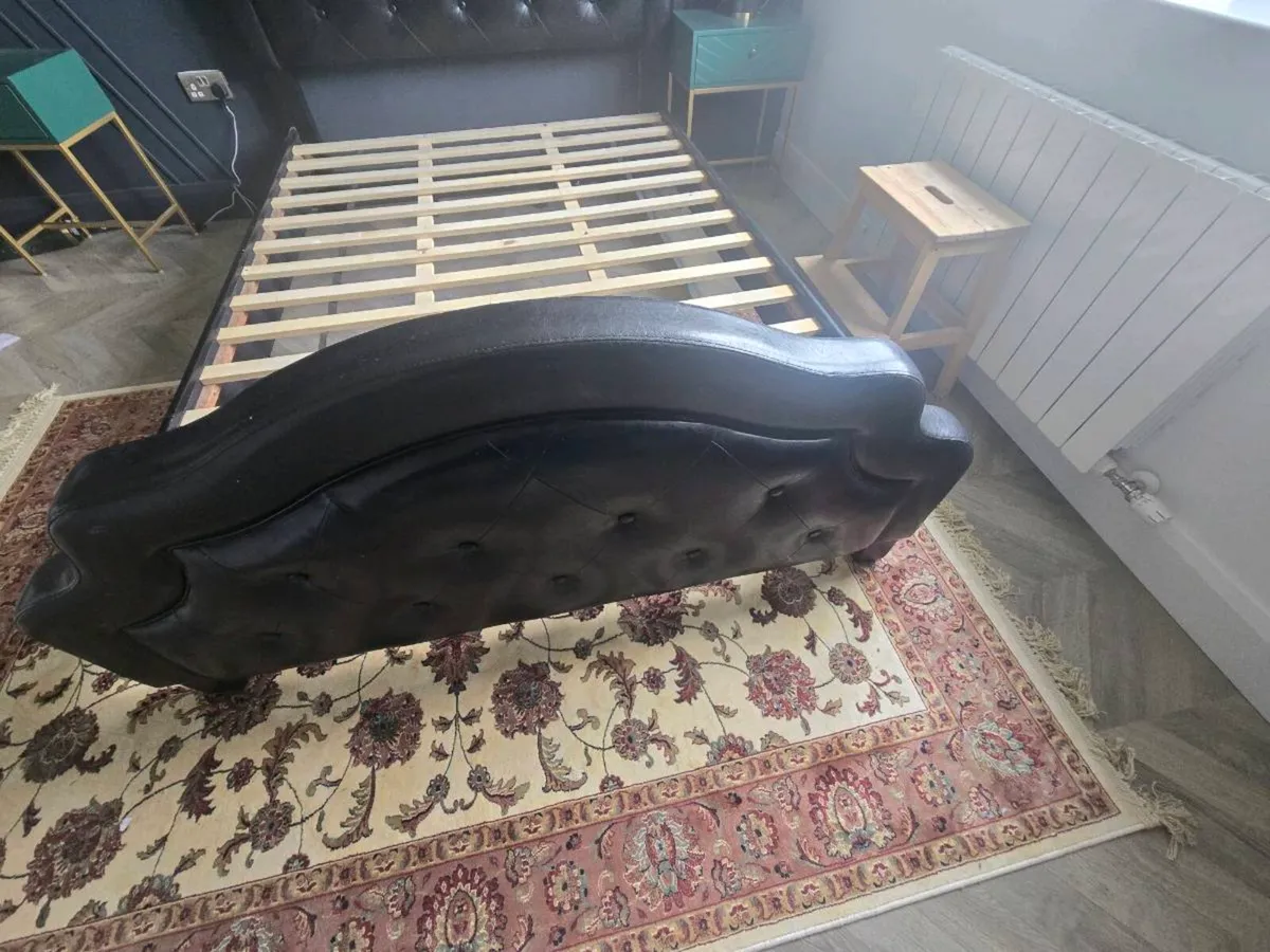 Black double bed frame - Image 3