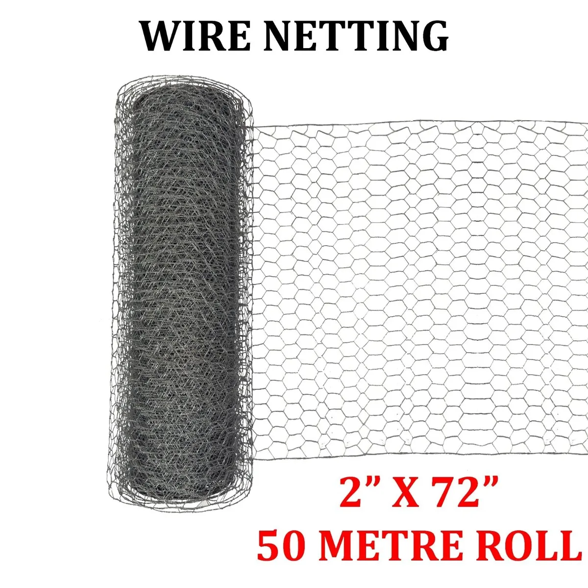 1800mm x 50 Metre Galvanised Chicken Rabbit Mesh W