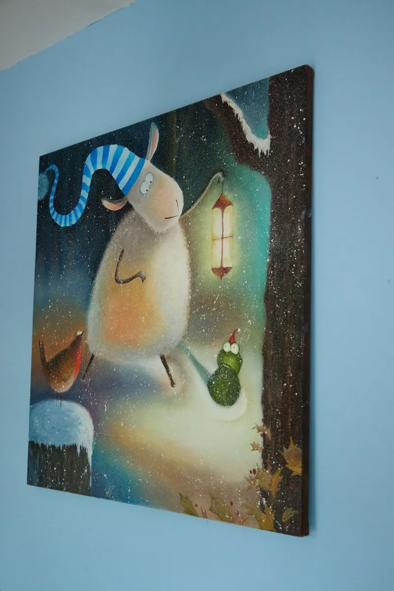Original Whimsical Oil Painting on Canvas – 70x70 - Image 3