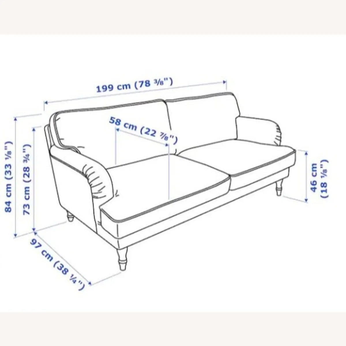 Ikea STOCKSUND sofa 3 seater as new - Image 2